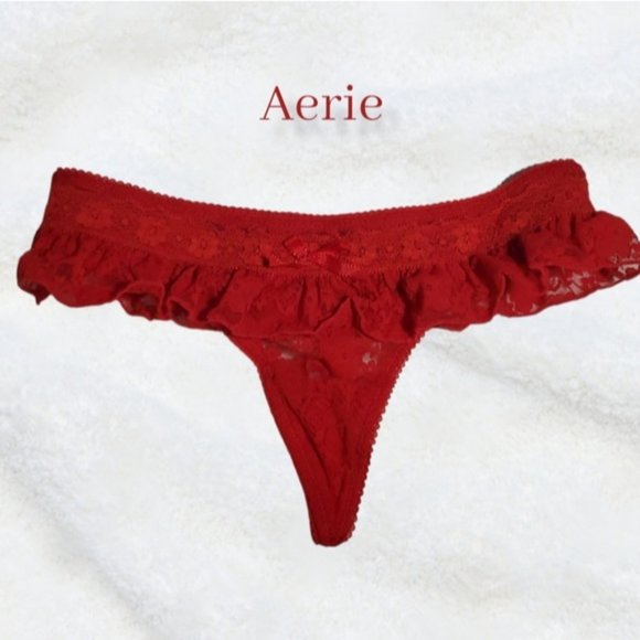 BUNDLE Aerie Flutter Lace Lengerie Thongs- XS - Picture 4 of 9